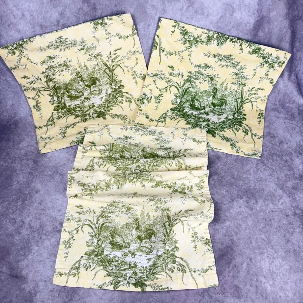 Waverly Lauren Hancock La Petite Ferme Toile 3pc Set Pillow Shams & Sofa Cover
